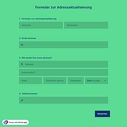 Formularvorlage zur Adressaktualisierung