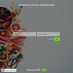 Modèle de Formulaire de Contact de Restauration