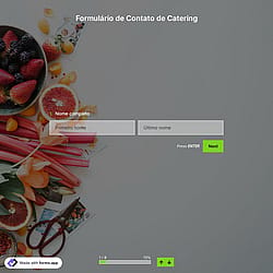 Modelo de Formulário de Contato de Catering