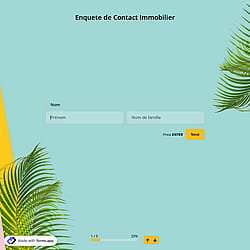 Modèle de Enquete de Contact Immobilier