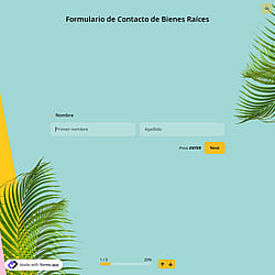 Plantilla de Formulario de Contacto de Bienes Raíces