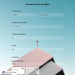 Modèle de Enquete de don de Eglise