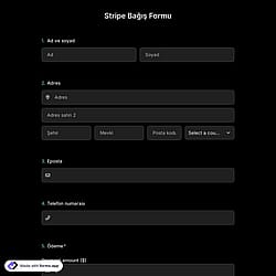Stripe Bağış Formu Şablonu
