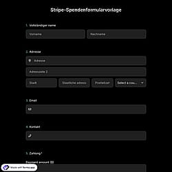 Stripe-Spendenformularvorlage