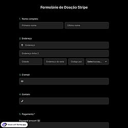 Modelo de Formulário de Doação de Stripe