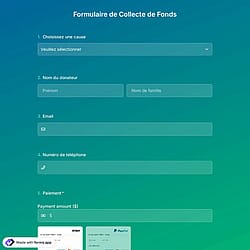 Modèle de Formulaire de Collecte de Fonds
