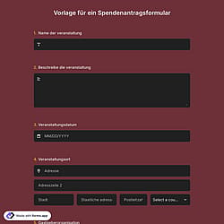 Vorlage für Spendenanfrageformular