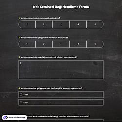 Web Semineri Değerlendirme Formu Şablonu