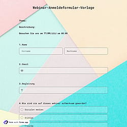 Webinar-Anmeldeformular-Vorlage
