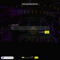 Festival Kayıt Formu Şablonu