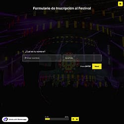 Plantilla de Formulario de Inscripción al Festival