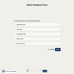 Client Feedback Form Template