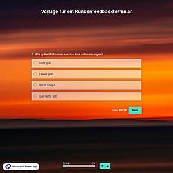 Vorlage für ein Kundenfeedbackformular