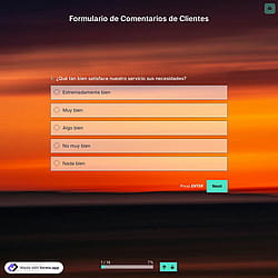 Plantilla de Formulario de Comentarios de  Clientes