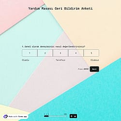 Yardım Masası Geri Bildirim Anketi Şablonu