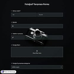 Fotoğraf Yarışması Form Şablonu