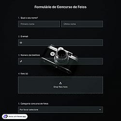 Modelo de Formulário de Concurso de Fotografia