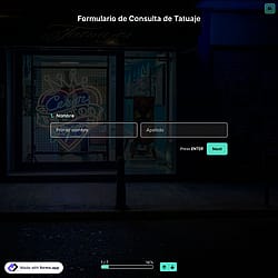 Plantilla de Formulario de Consulta de Tatuaje