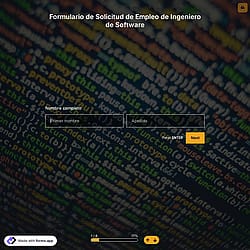 Plantilla de Formulario de Solicitud de Empleo de Ingeniero de Software
