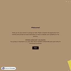 Employment Application Form Template