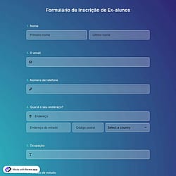 Modelo de Formulário de Inscrição de Ex-alunos