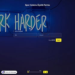 Spor Salonu Üyelik Formu Şablonu
