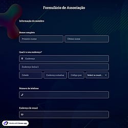 Modelo de Formulário de Associação