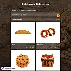 Vorlage für Bäckerei-Bestellformular