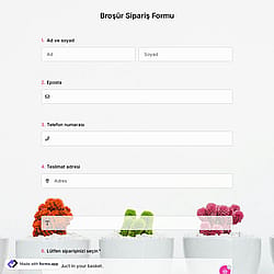 Broşür Sipariş Formu Şablonu