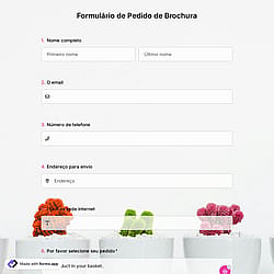 Modelo de Formulário de Pedido de Folheto
