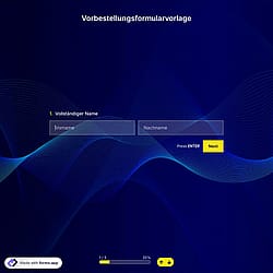 Vorbestellungsformular-Vorlage
