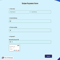 Stripe Payment Form Template