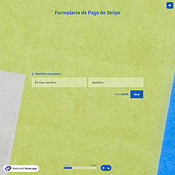 Plantilla de formulario de pago con Stripe
