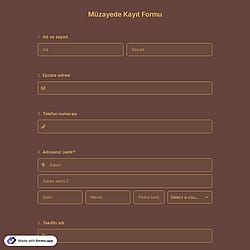 Müzayede Kayıt Formu Şablonu
