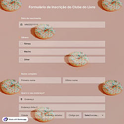 Modelo de Formulário de Inscrição para Clube do Livro
