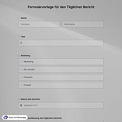 Tagesbericht-Formularvorlage