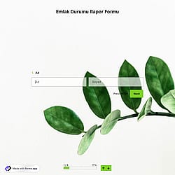 Mülk Durum Raporu Formu Şablonu
