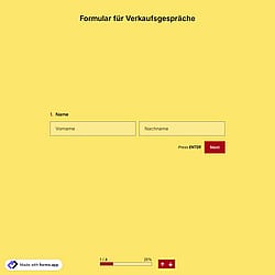 Formularvorlage für Verkaufsgespräche