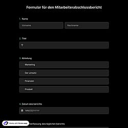 Vorlage für den Mitarbeiterabschlussbericht