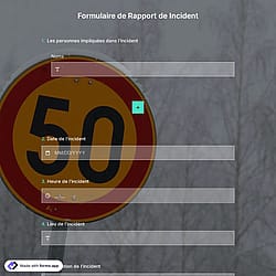 Modèle de formulaire de rapport d'incident
