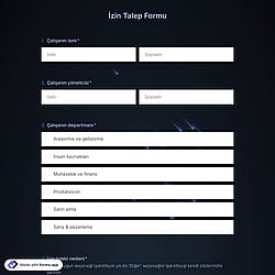 Yıllık İzin Talep Formu Şablonu