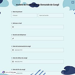 Modèle de Formulaire de Demande de Congé Annuel