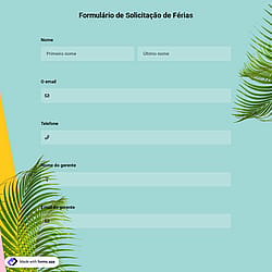 Modelo de Formulário de Solicitação de Férias