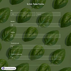 İzin Talep Formu Şablonu