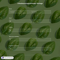 Urlaubsantragsformular-Vorlage
