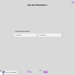 Newsletter Sign Up Form Template
