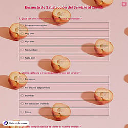 Plantilla de encuesta de satisfacción del servicio al cliente