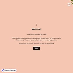Post Event Feedback Survey Template