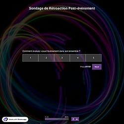 Modèle de sondage de feedback post-événement