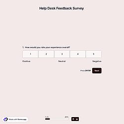 Help Desk Feedback Survey Template